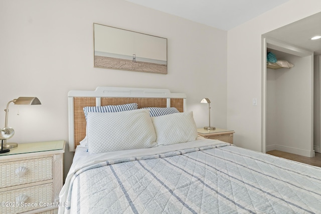 bedroom with baseboards