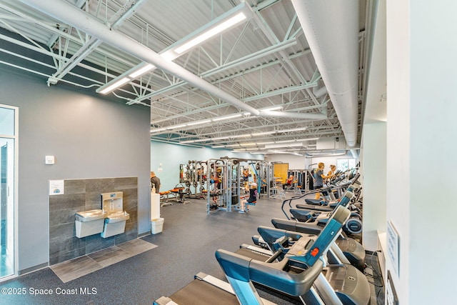 view of workout area