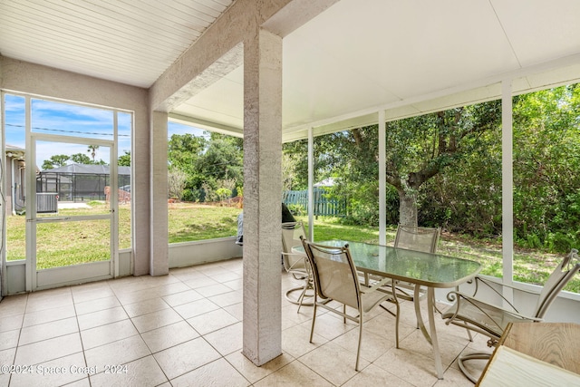 view of sunroom