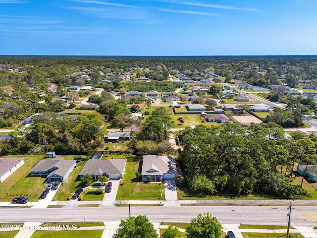 drone / aerial view with a residential view