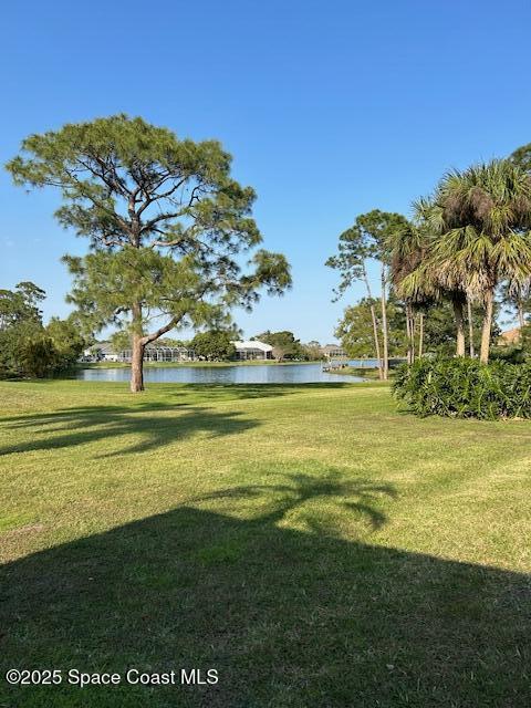 view of yard featuring a water view