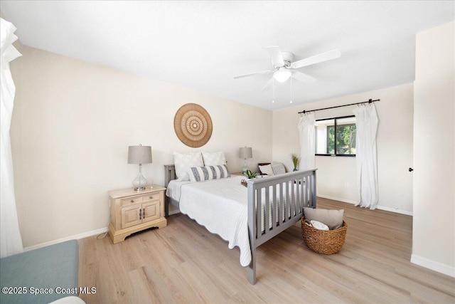 6315 Anchor Ln, Rockledge, FL 32955 - bedroom featuring light wood-type flooring and a ceiling fan