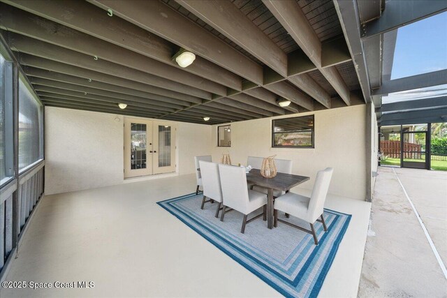 6315 Anchor Ln, Rockledge, FL 32955 - view of patio / terrace with outdoor dining area and french doors