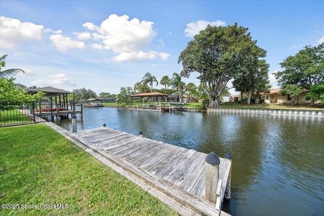 6315 Anchor Ln, Rockledge, FL 32955 - dock with a water view