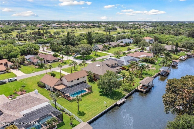 6315 Anchor Ln, Rockledge, FL 32955 - aerial perspective of suburban area with a large body of water