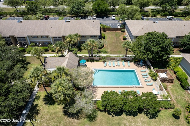 bird's eye view featuring a residential view