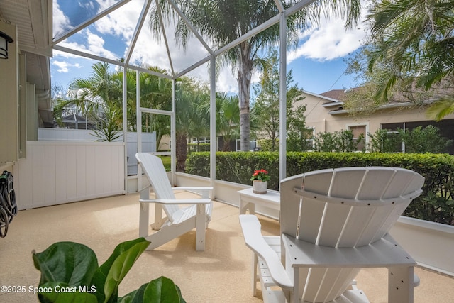 view of sunroom