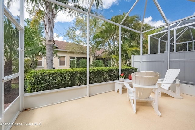 view of sunroom