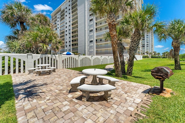 view of patio with fence