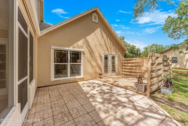 view of patio with fence