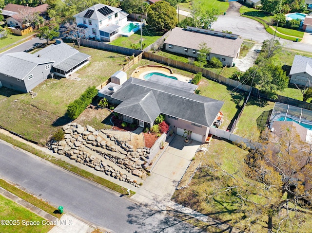 drone / aerial view featuring a residential view