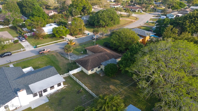 drone / aerial view with a residential view