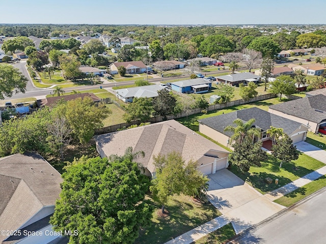 bird's eye view with a residential view