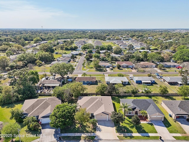 aerial view with a residential view