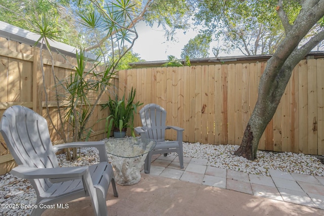 view of patio / terrace with a fenced backyard