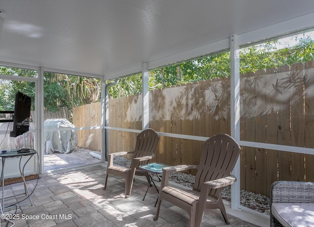 view of sunroom