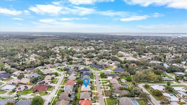 drone / aerial view with a residential view