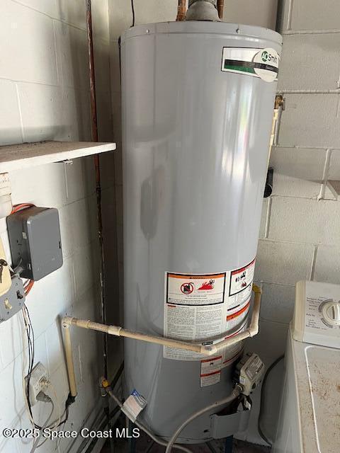 124 E Dover St E, Satellite Beach, FL 32937 - utilities featuring gas water heater
