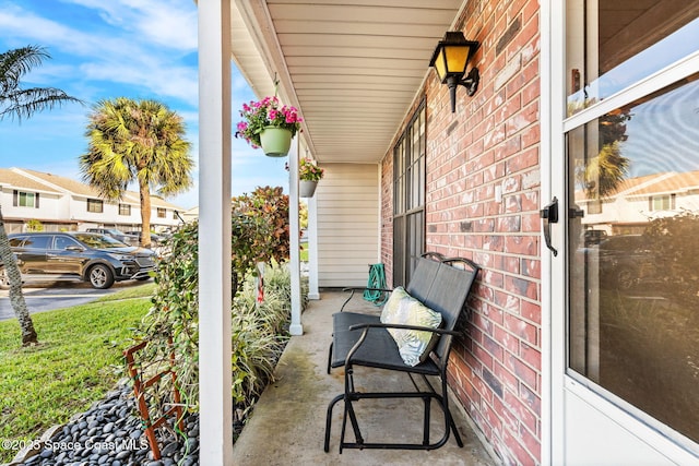 balcony with covered porch