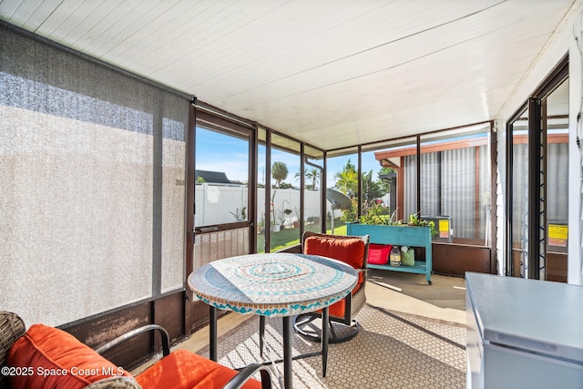 view of sunroom