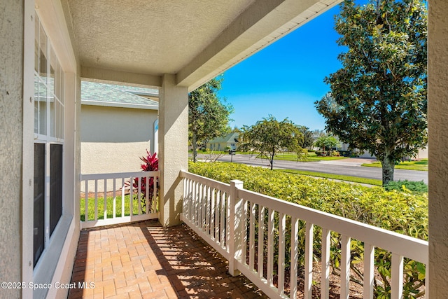 balcony with covered porch