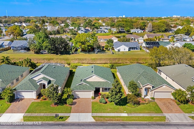 aerial view featuring a residential view