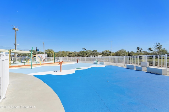 surrounding community with fence