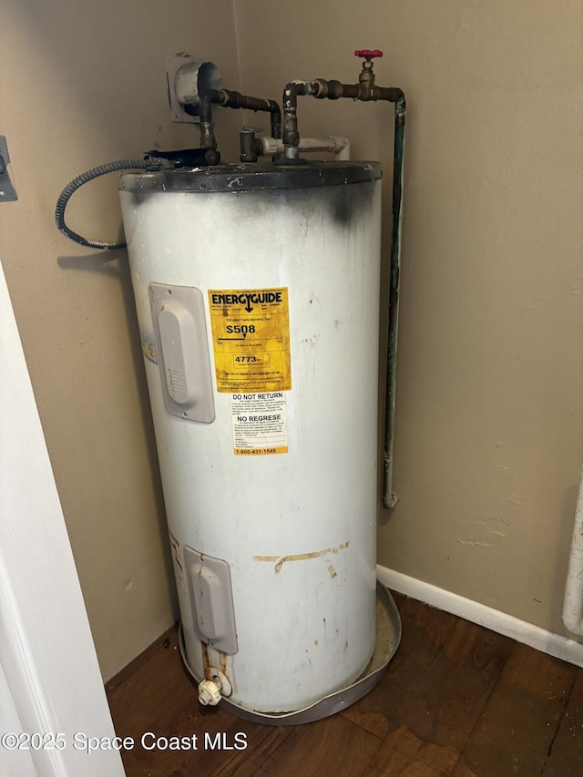 1341 S Patrick Dr, Satellite Beach, FL 32937 - utility room with electric water heater