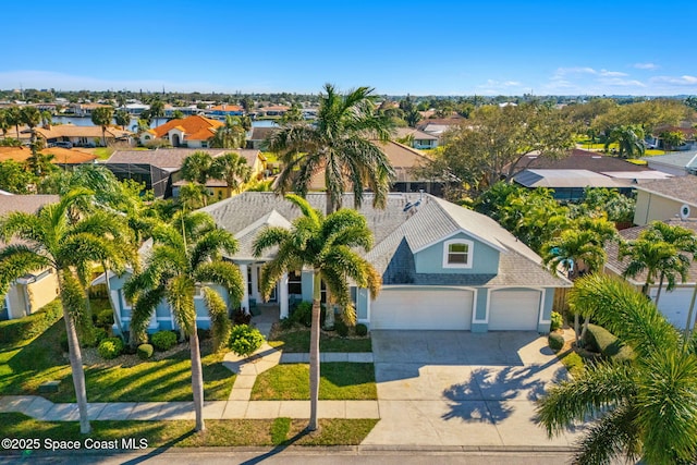 aerial view featuring a residential view