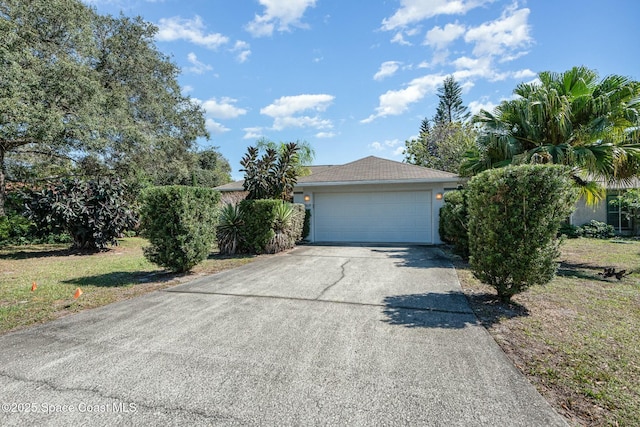 garage with driveway