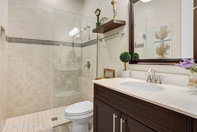 3882 Durksly Dr, Melbourne, FL 32940 - full bath with vanity, walk in shower, and toilet