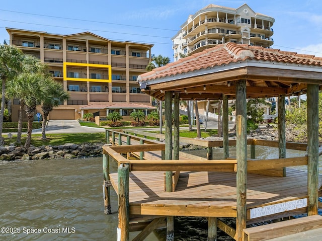 view of dock