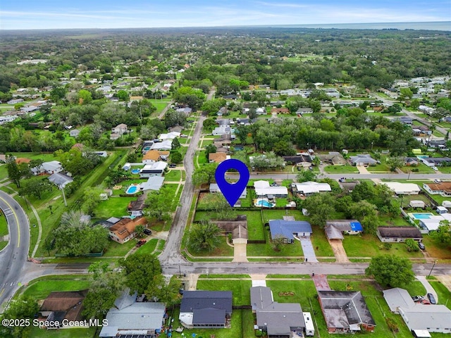 drone / aerial view featuring a residential view