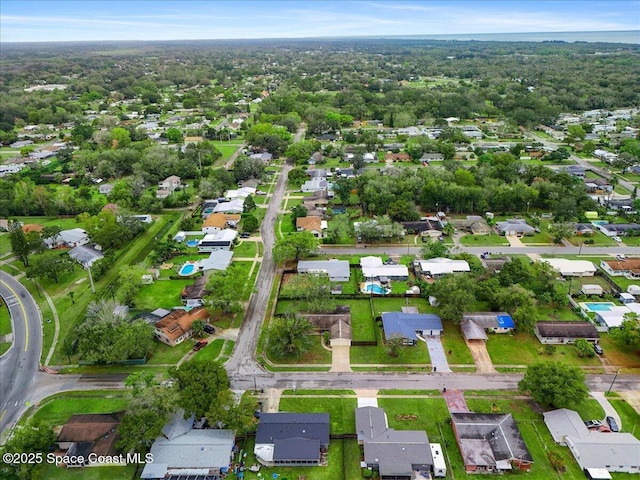 aerial view with a residential view