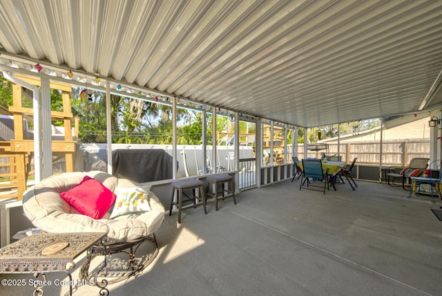 view of sunroom