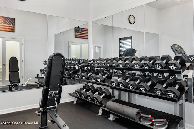 view of exercise room