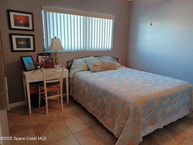 view of tiled bedroom