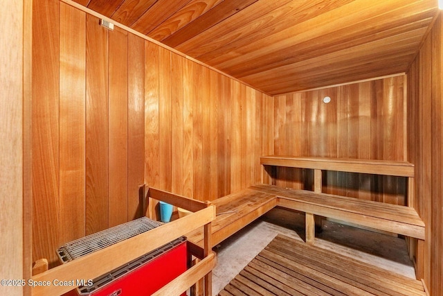 view of sauna