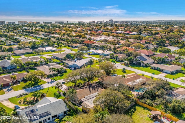 aerial view featuring a residential view