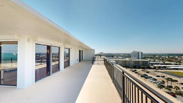 balcony featuring a city view