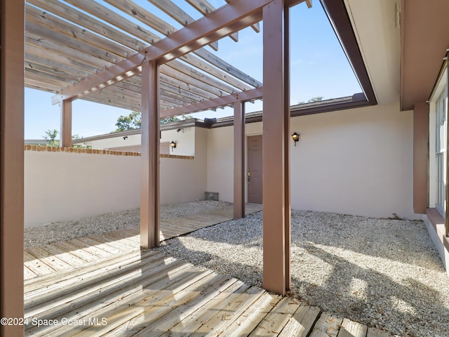 view of patio / terrace with a pergola