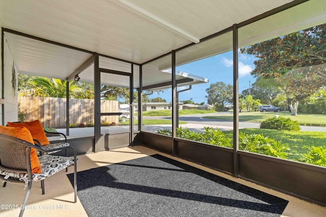 view of sunroom