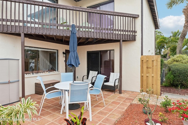 view of patio / terrace featuring outdoor dining space