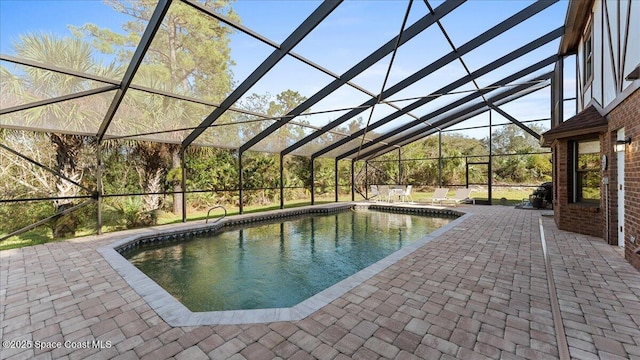 3794 Rambling Acres Dr, Titusville, FL 32796 - outdoor pool with a lanai and a patio area
