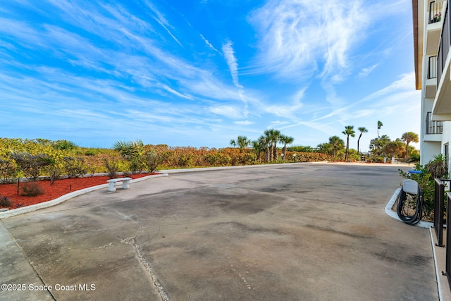 view of parking / parking lot