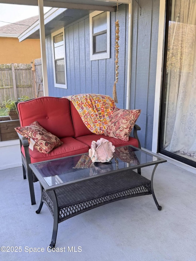 view of patio with fence