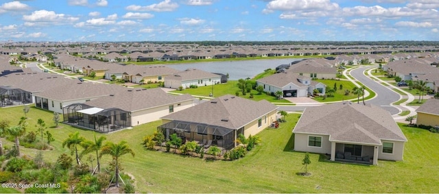 bird's eye view with a residential view