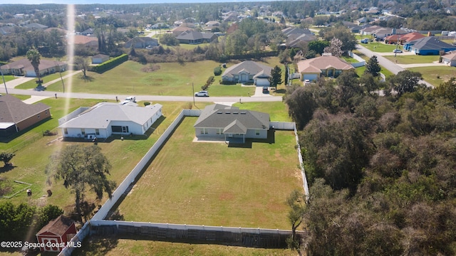 drone / aerial view with a residential view