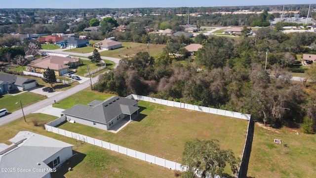 aerial view with a residential view