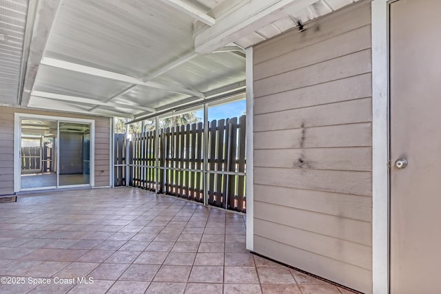 view of patio / terrace featuring fence